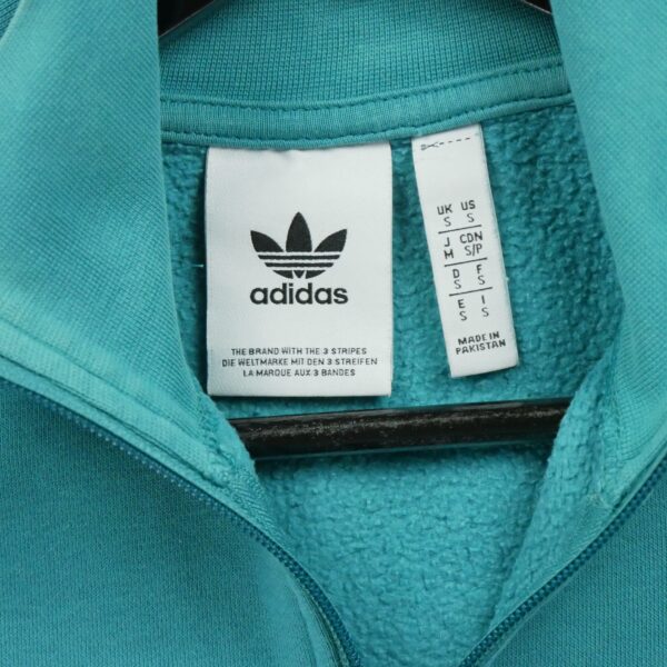 Sweat homme manches longues turquoise Adidas Col Montant