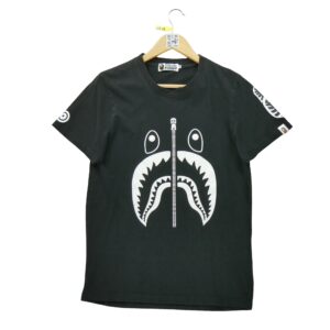 T shirt manches courtes homme noir A Bathing Ape Bape Motif imprime Col Rond