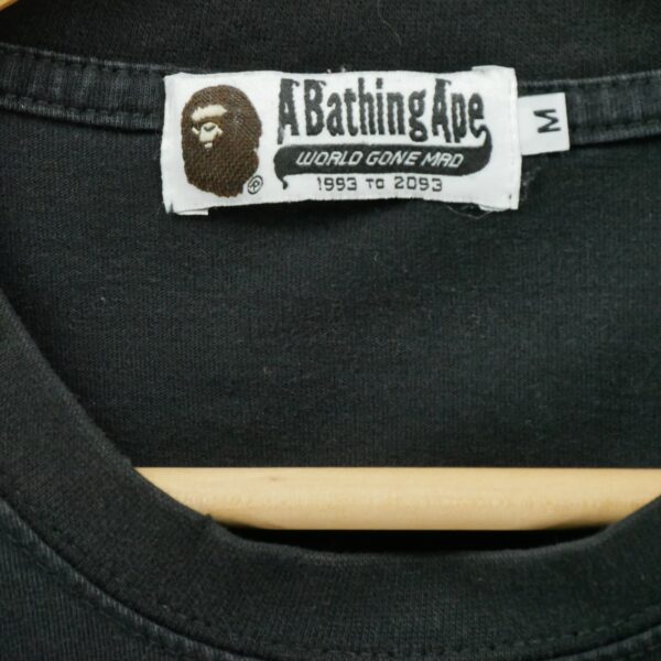 T shirt manches courtes homme noir A Bathing Ape Bape Motif imprime Col Rond