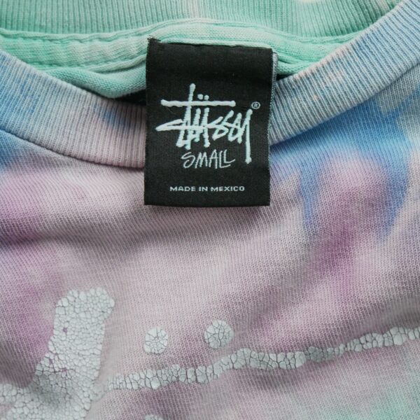 T shirt manches courtes homme vert Stussy Motif imprime Col Rond