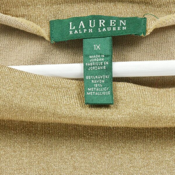 T shirt manches longues femme dore Polo Ralph Lauren Col Rond
