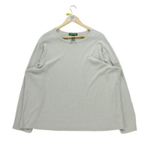 T shirt manches longues femme gris Polo Ralph Lauren Col Rond