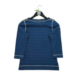 T shirt manches longues femme marine Polo Ralph Lauren Motif a rayures Col Rond