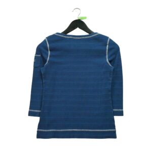 T shirt manches longues femme marine Polo Ralph Lauren Motif a rayures Col Rond