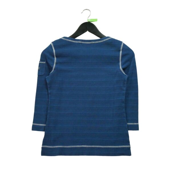 T shirt manches longues femme marine Polo Ralph Lauren Motif a rayures Col Rond