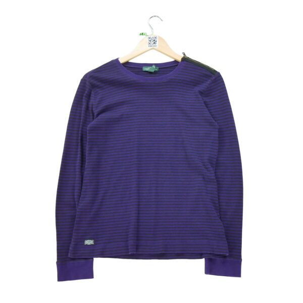 T shirt manches longues femme violet Lauren Ralph Lauren Motif a rayures Col Rond