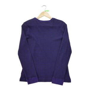 T shirt manches longues femme violet Lauren Ralph Lauren Motif a rayures Col Rond