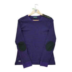 T shirt manches longues femme violet Lauren Ralph Lauren Motif a rayures Col Rond