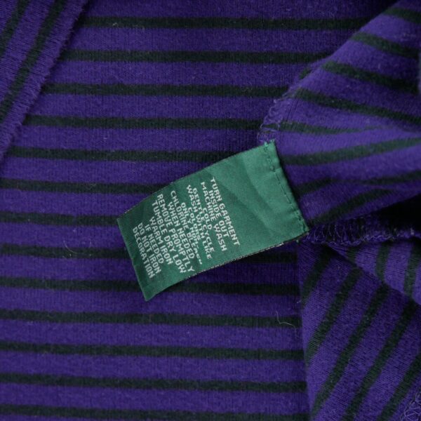 T shirt manches longues femme violet Lauren Ralph Lauren Motif a rayures Col Rond