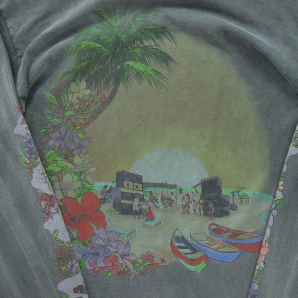 T shirt manches longues homme gris Stussy Motif imprime Col Rond