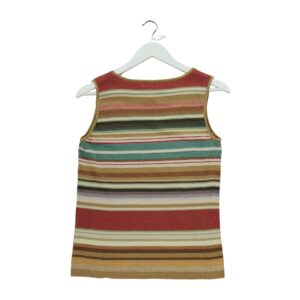 T shirt sans manches femme beige Polo Ralph Lauren Motif a rayures Col Rond