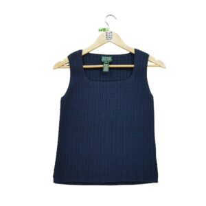 T shirt sans manches femme marine Polo Ralph Lauren Col Rond