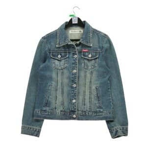 Veste en jean femme manches longues bleu Diesel Motif en jeans Col Harrington