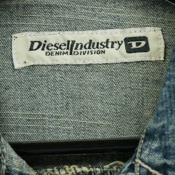 Veste en jean femme manches longues bleu Diesel Motif en jeans Col Harrington