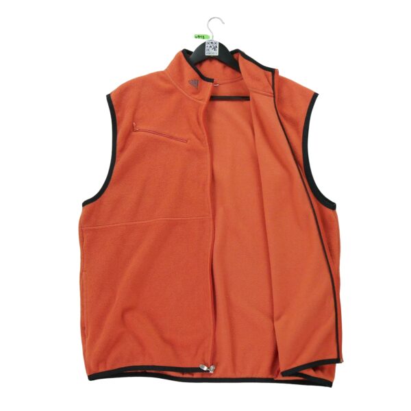 Veste polaires homme sans manches orange Adidas Col Montant