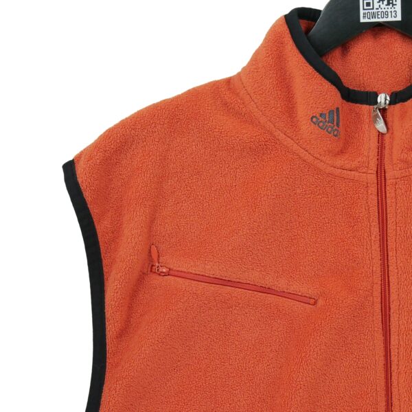 Veste polaires homme sans manches orange Adidas Col Montant
