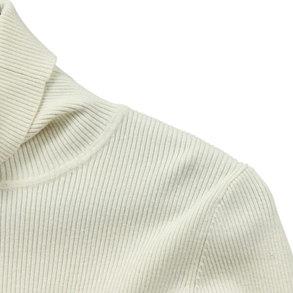 Pull Femme  col roulé Blanc – Image 4