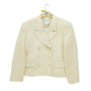 Blazer femme manches longues jaune Dior Col Revert