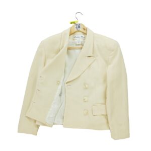 Blazer femme manches longues jaune Dior Col Revert