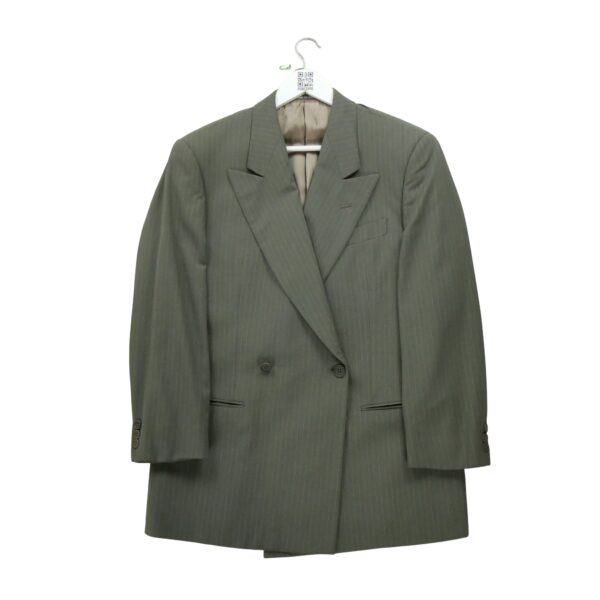 Blazer homme manches longues marron Armani Motif a rayures Col Revert