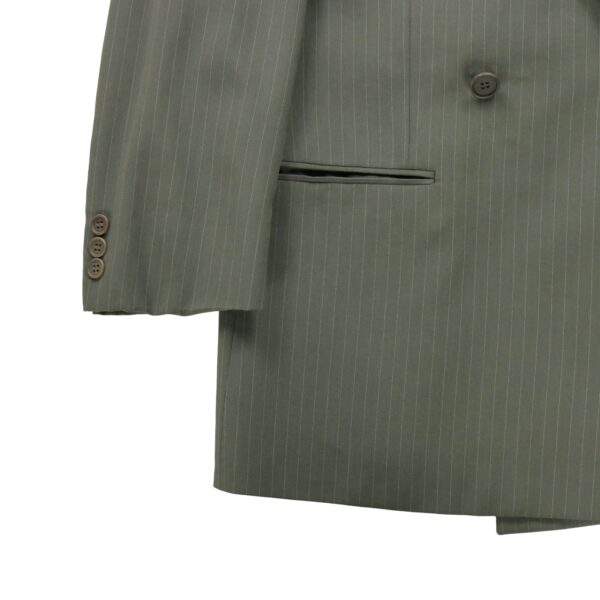 Blazer homme manches longues marron Armani Motif a rayures Col Revert