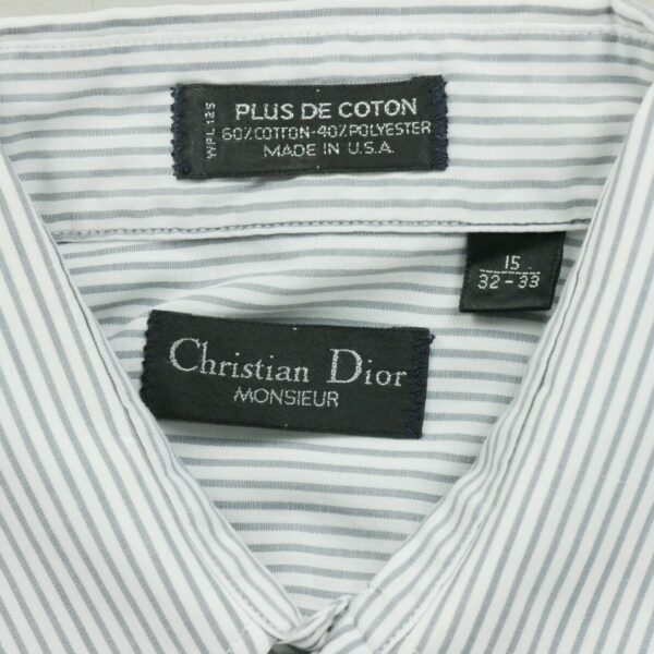 Chemise classiques homme manches longues blanc Dior Motif a rayures