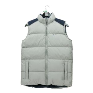 Doudoune enfant sans manches gris Nike Col Montant