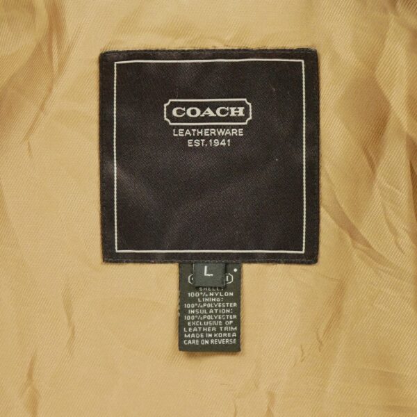 Doudoune femme manches longues noir Coach