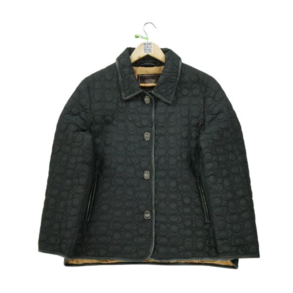 Doudoune femme manches longues noir Coach