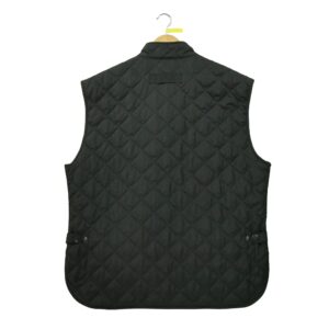 Doudoune homme sans manches noir Barbour Col Montant