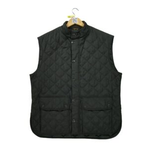 Doudoune homme sans manches noir Barbour Col Montant