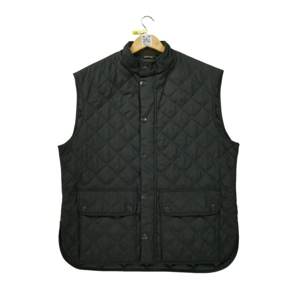 Doudoune homme sans manches noir Barbour Col Montant