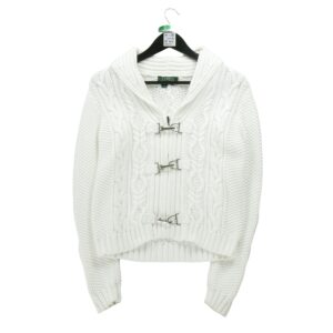 Gilet femme manches longues blanc Lauren Ralph Lauren Col Chale