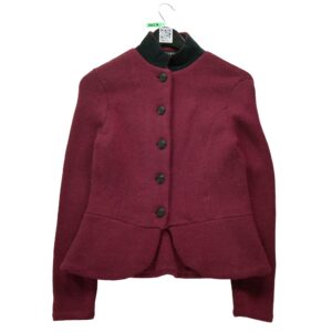 Gilet femme manches longues bordeaux Ralph Lauren Col Montant