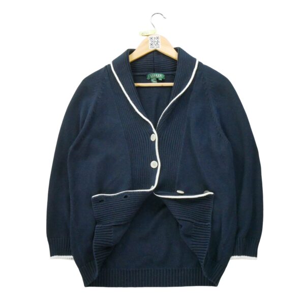 Gilet femme manches longues marine Ralph Lauren Col Chale