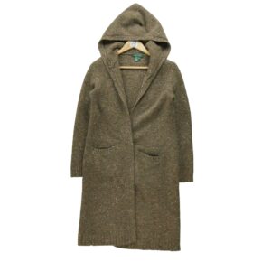 Gilet femme manches longues marron Lauren Ralph Lauren Motif chine Col Chale