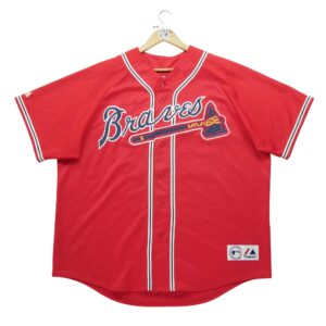 Maillot manches courtes homme rouge Majestic Equipe Atlanta Braves