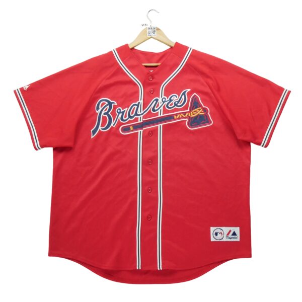 Maillot manches courtes homme rouge Majestic Equipe Atlanta Braves