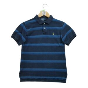Polo manches courtes enfant marine Polo Ralph Lauren Motif a rayures Col Polo