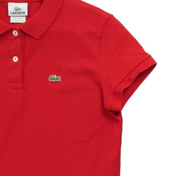 Polo manches courtes femme rouge Lacoste Col Polo