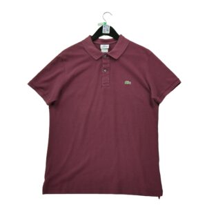 Polo manches courtes homme bordeaux Lacoste Col Polo
