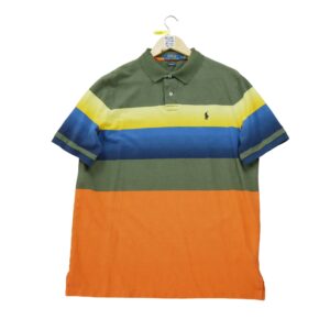 Polo manches courtes homme kaki Polo Ralph Lauren Motif a rayures Col Polo