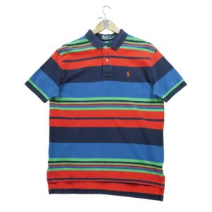 Polo manches courtes homme marine Polo Ralph Lauren Motif a rayures Col Polo