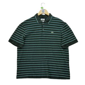 Polo manches courtes homme noir Lacoste Motif a rayures Col Polo