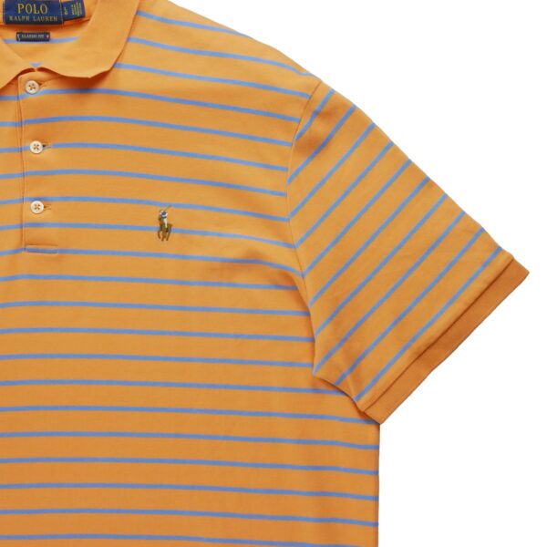 Polo manches courtes homme orange Polo Ralph Lauren Motif a rayures Col Polo