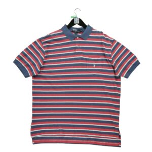 Polo manches courtes homme rouge Polo Ralph Lauren Motif a rayures Col Polo