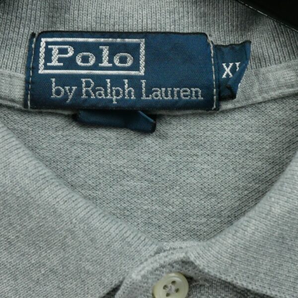 Polo manches longues homme gris Polo Ralph Lauren Motif chine Col Polo