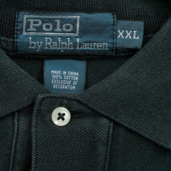 Polo manches longues homme noir Polo Ralph Lauren Col Polo