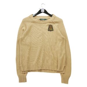 Pull femme manches longues beige Lauren Ralph Lauren Col Rond