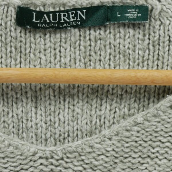 Pull femme manches longues beige Lauren Ralph Lauren Motif chine Col Rond